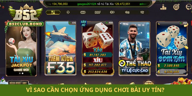Ứng dụng chơi bài uy tín Vì sao cần chọn ứng dụng chơi bài uy tín?